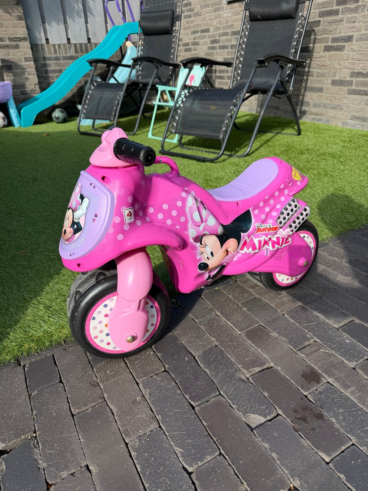 Minnie Mouse loopmotor roze, Ophalen of Verzenden, Gebruikt, Loopvoertuig