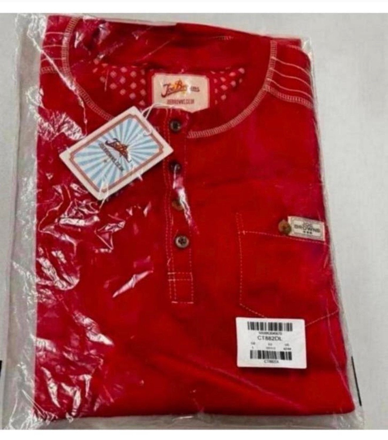 Buster Henley - Red by Joe Browns L vest trui sweater Katoen, Maat 52/54 (L), Nieuw, Ophalen of Verzenden, H