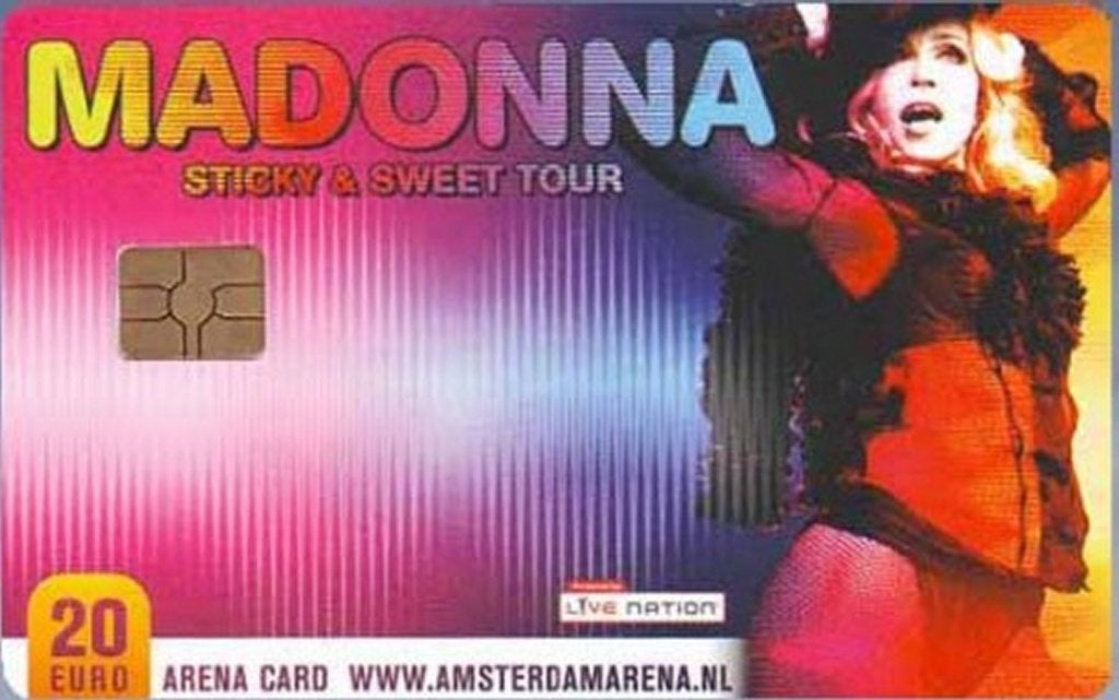 ArenA Kaart A101 Madonna Sticky & Sweet Tour gebruikt, Ophalen of Verzenden, Nederland