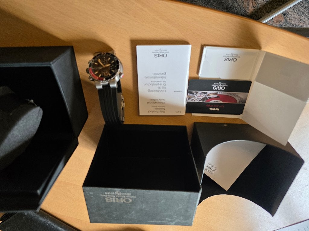Oris titanium diver chronograph, Sieraden, Tassen en Uiterlijk, Horloges | Heren, Zo goed als nieuw, Polshorloge, Overige merken