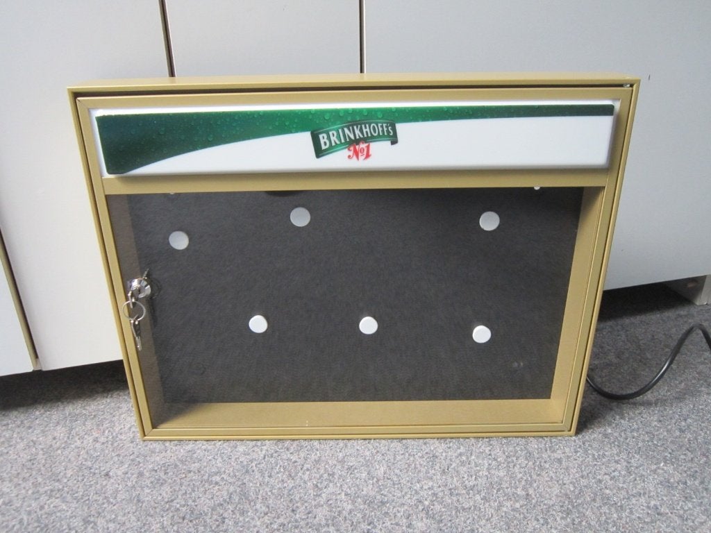 BRINKHOFFS BIER LED MENUKAART KAST, Verzamelen, Biermerken, Ophalen, Gebruikt, Overige typen, Overige merken