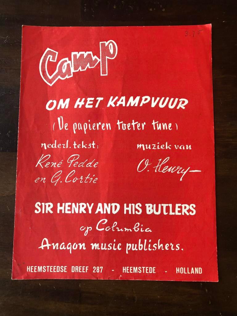 Bladmuziek Om Het Kampvuur voor piano en zang, Ophalen of Verzenden, Zo goed als nieuw, Artiest of Componist, Piano