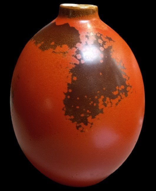 zeldzame Boch La Louviere vaas, oranje kleur, Antiek en Kunst, Antiek | Keramiek en Aardewerk, Ophalen