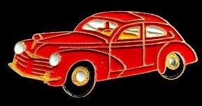 Peugeot 203- rood gelakt, Verzenden, Nieuw, Transport, Speldje of Pin
