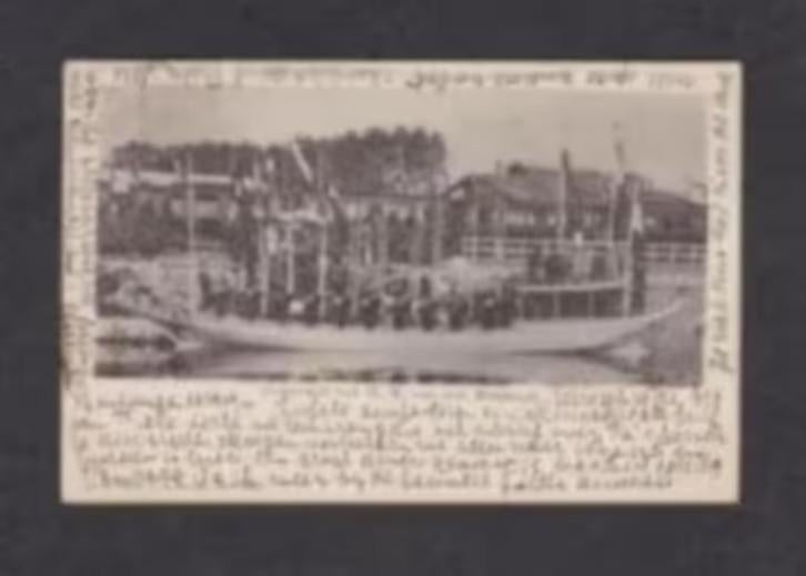 Moerdijk Aankomst van Hare Majesteit Koningssloep 1899, Ophalen of Verzenden, Voor 1920, Gelopen, Noord-Holland