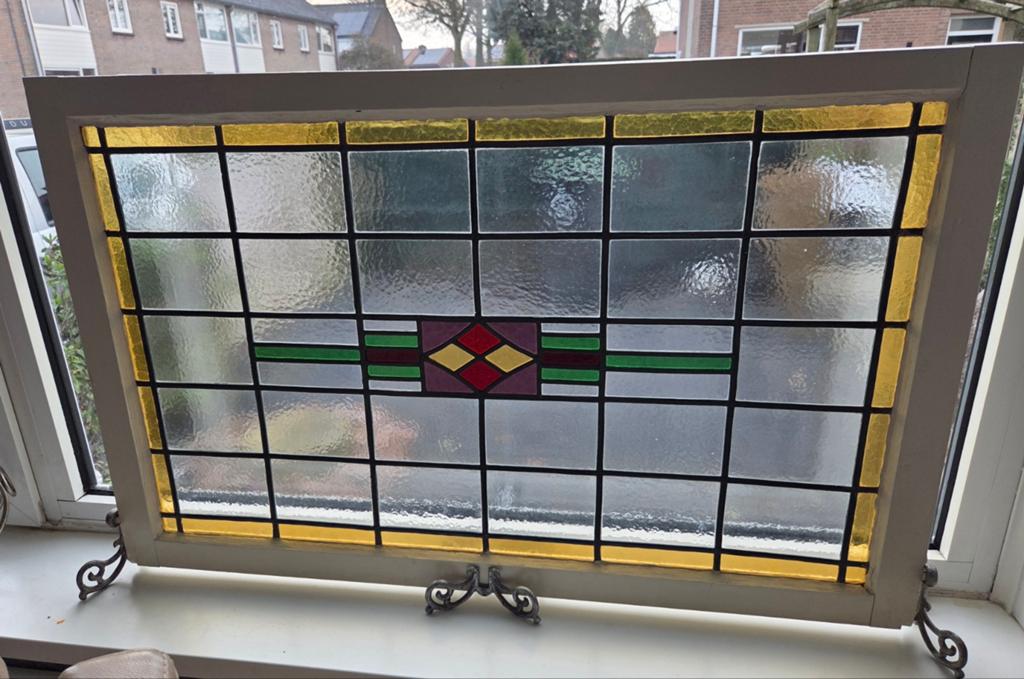 Prachtig glas en lood raam in perfecte staat., Ophalen