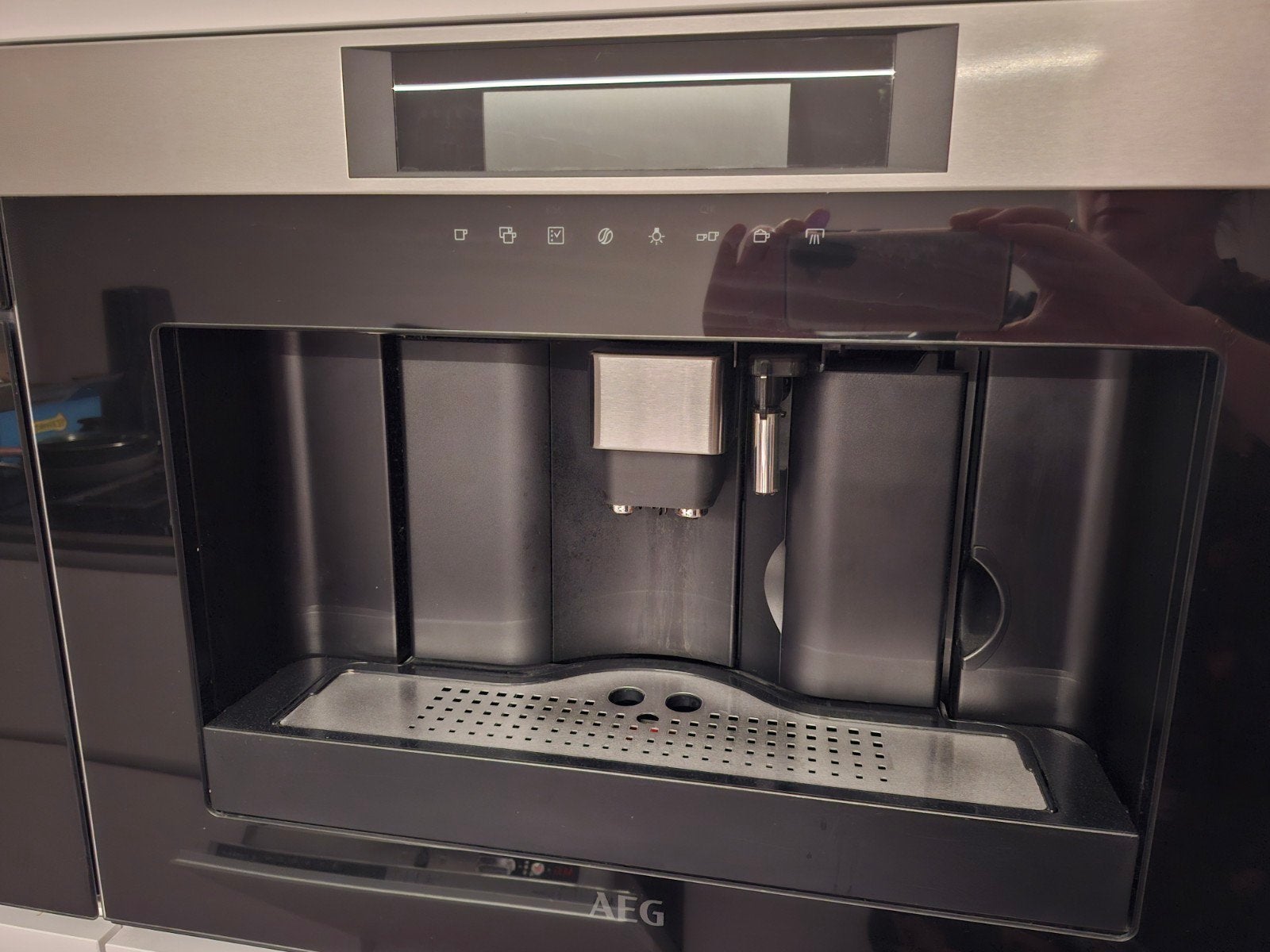 AEG Inbouw Koffieapparaat werkend, Witgoed en Apparatuur, Ophalen, Gebruikt, Koffiemachine, Koffiebonen
