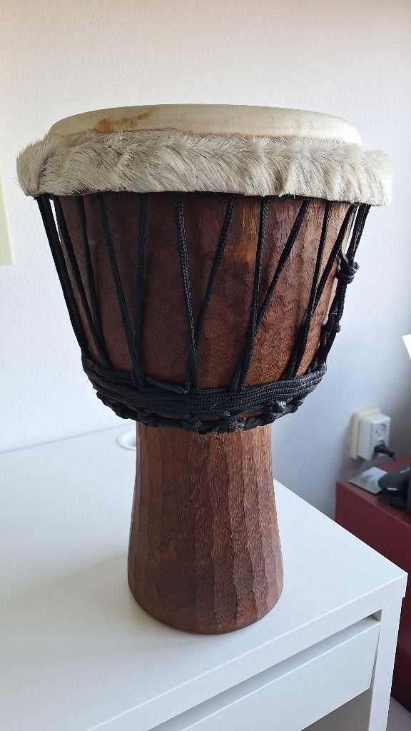 2 x djembe en bongo., Muziek en Instrumenten, Ophalen, Zo goed als nieuw, Trommel