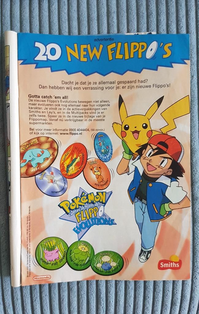 Pokémon Flippo`s advertentie, verzamel item, Verzamelen, Flippo's, Ophalen of Verzenden, Spiek, Overige typen