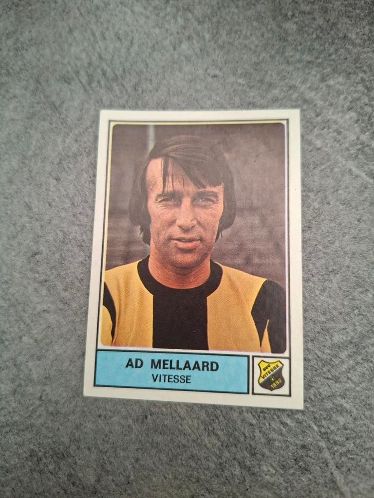 Panini sticker Voetval 78. Speler Ad Mellaard Vitesse., Verzenden, Zo goed als nieuw, Sticker