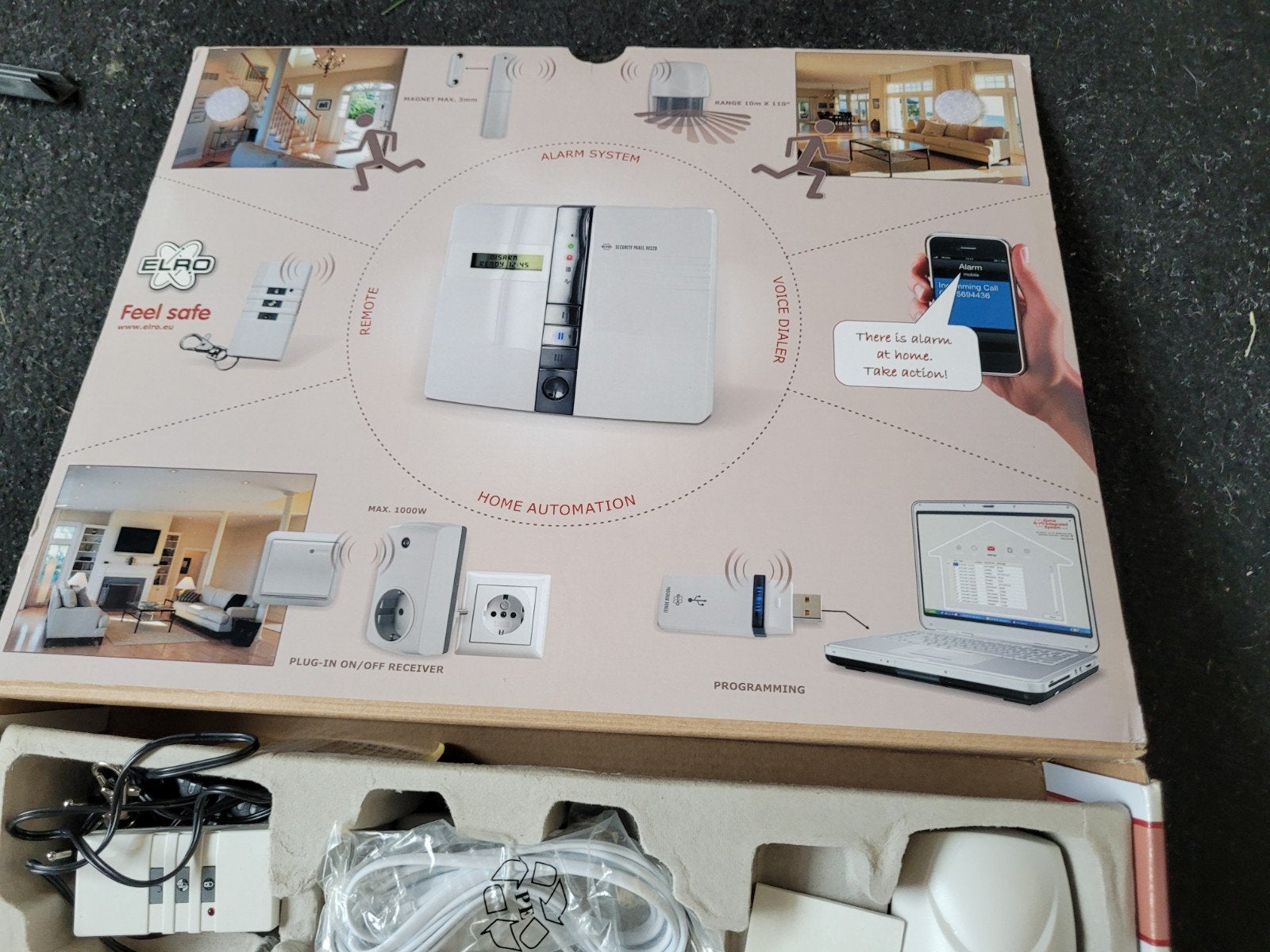 Elro Draadloos Alarmsysteem met Huisautomatisering, Beweging, Draadloos, Ophalen of Verzenden, Zo goed als nieuw