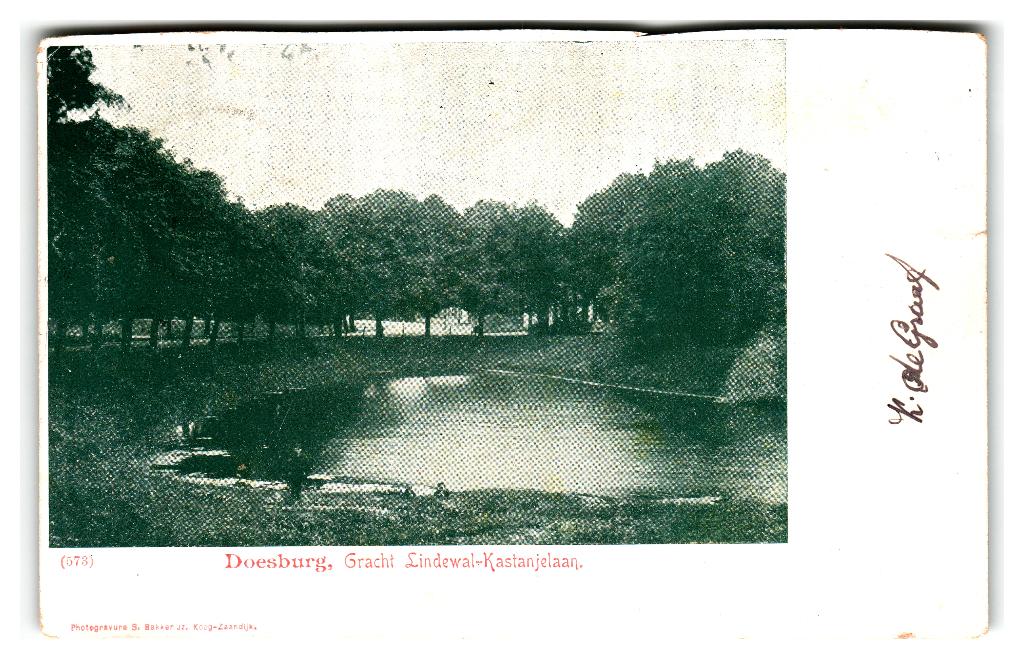 Doesburg, Gracht Lindewal-Kastanjelaan, Verzenden, Voor 1920, Gelopen, Gelderland