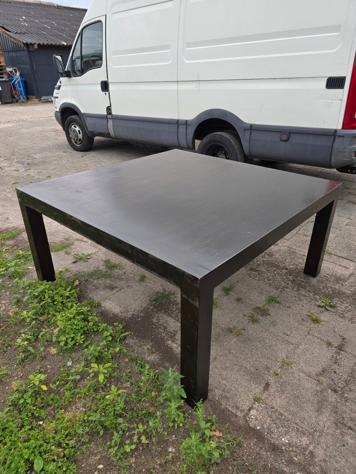 2x vierkant tafel gratis, Ophalen, Gebruikt, Vierkant