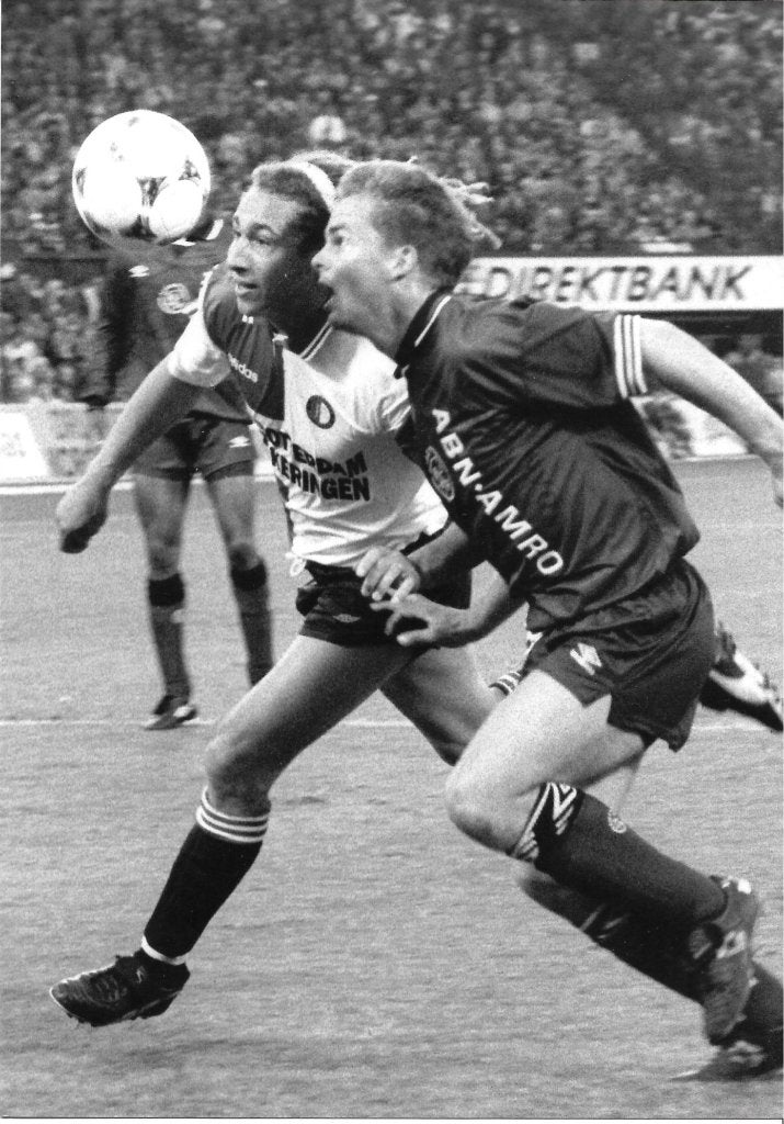 persfoto Piet Bouts - 18-05-1995 Feyenoord-Ajax 2x, Verzenden, Zo goed als nieuw, Ajax, Overige typen