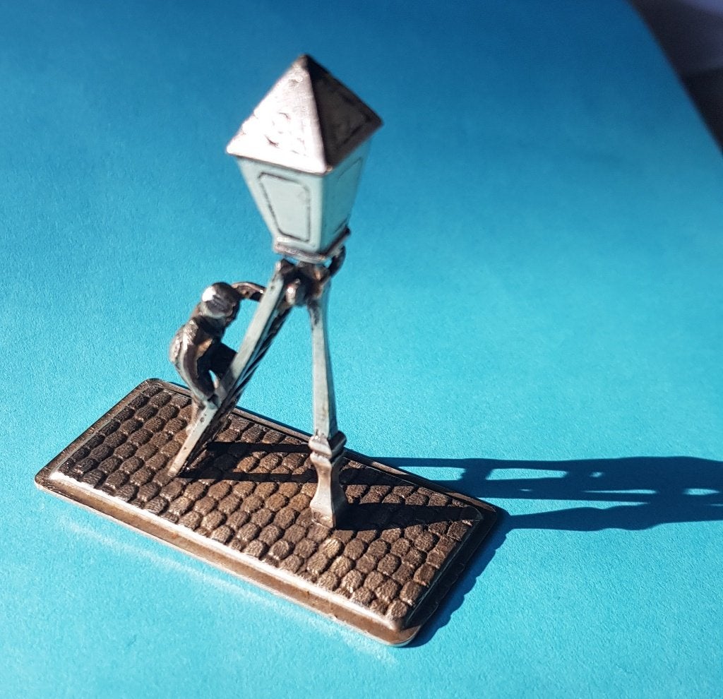 Gaslampaansteker Miniatuur Zilver, Ophalen of Verzenden, Zilver