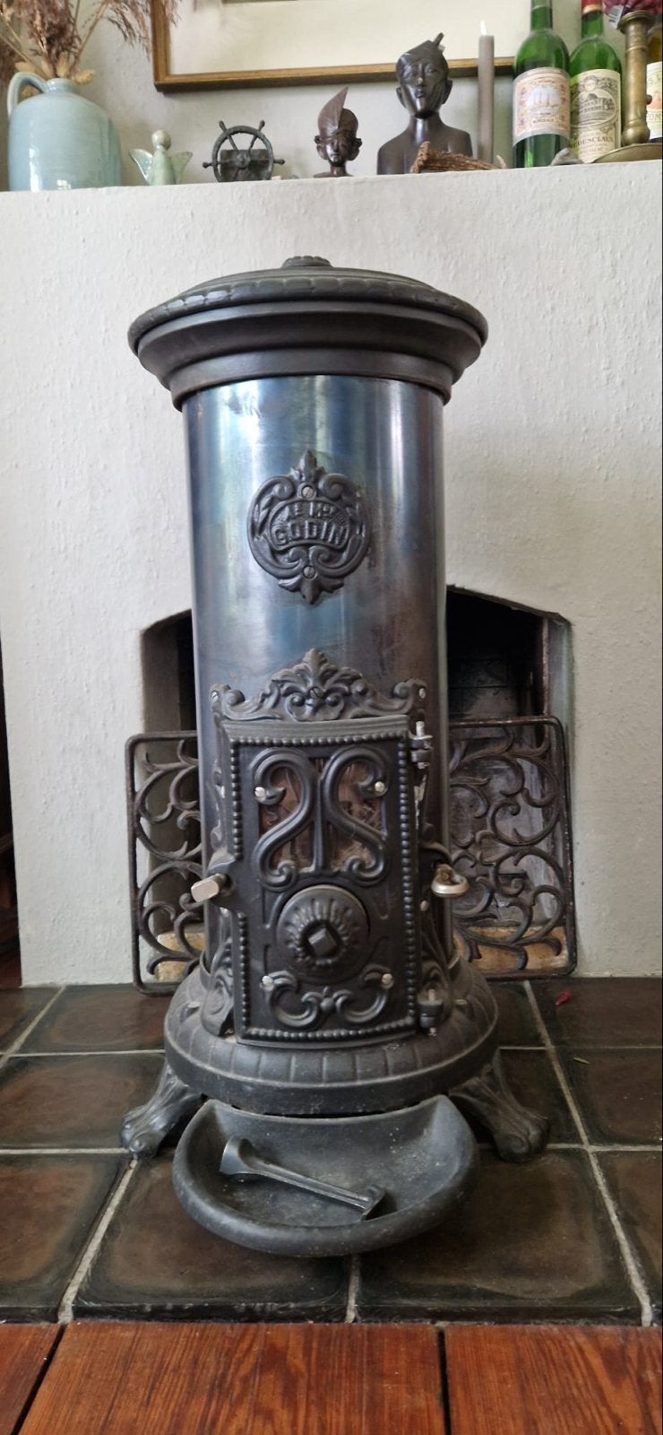 Godin Houtkachel - gietijzer, Huis en Inrichting, Kachels, Ophalen, Gebruikt, Houtkachel, Vrijstaand