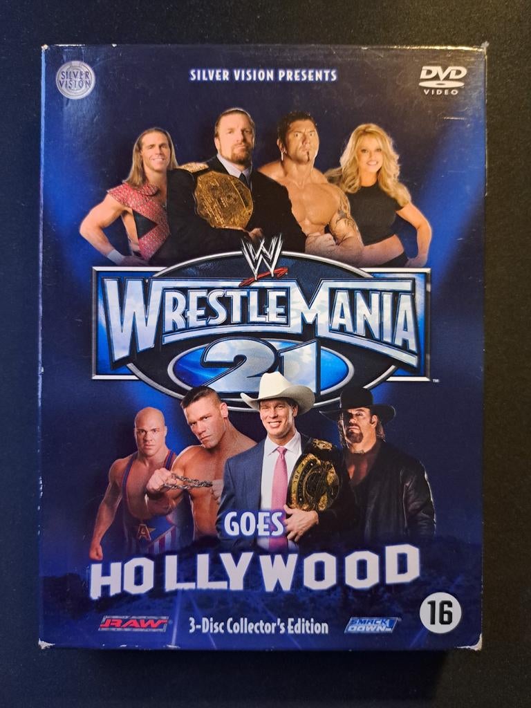WWE WrestleMania 21 DVD - Goes Hollywood (3-Disc), Vanaf 16 jaar, Ophalen of Verzenden, Zo goed als nieuw, Speelfilm