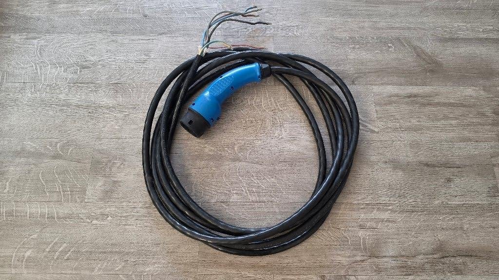 7 meter laadkabel type 2 open eind 32A (11 kW/ 22kW), Auto diversen, Laadpalen, Ophalen of Verzenden, Zo goed als nieuw, Laadkabel