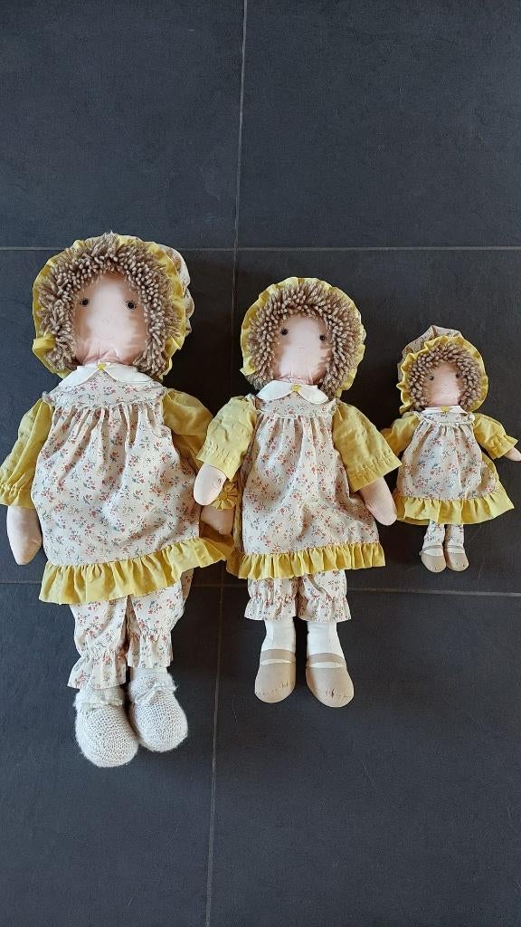 3x (set) Holly hobbie poppen - Vintage poppen jaren 70, Ophalen of Verzenden, Gebruikt, Pop