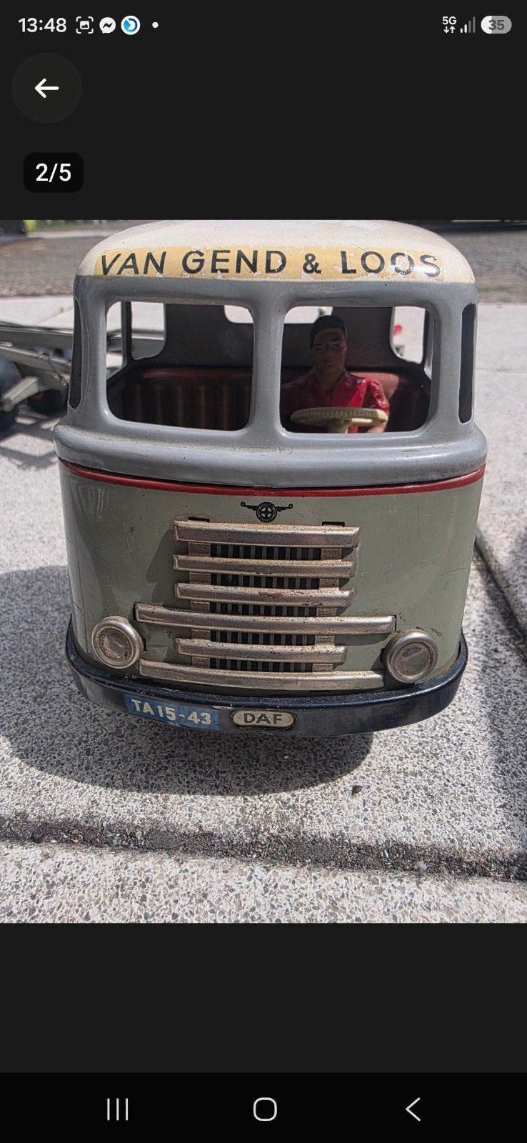 Vintage DAF Van Gend & Loos speelgoed vrachtwagen, Ophalen of Verzenden, Gebruikt