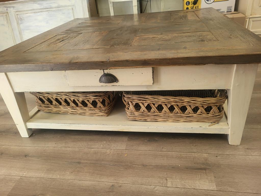 Prachtige teak salontafel, Ophalen, Minder dan 50 cm, Rechthoekig, 100 tot 150 cm