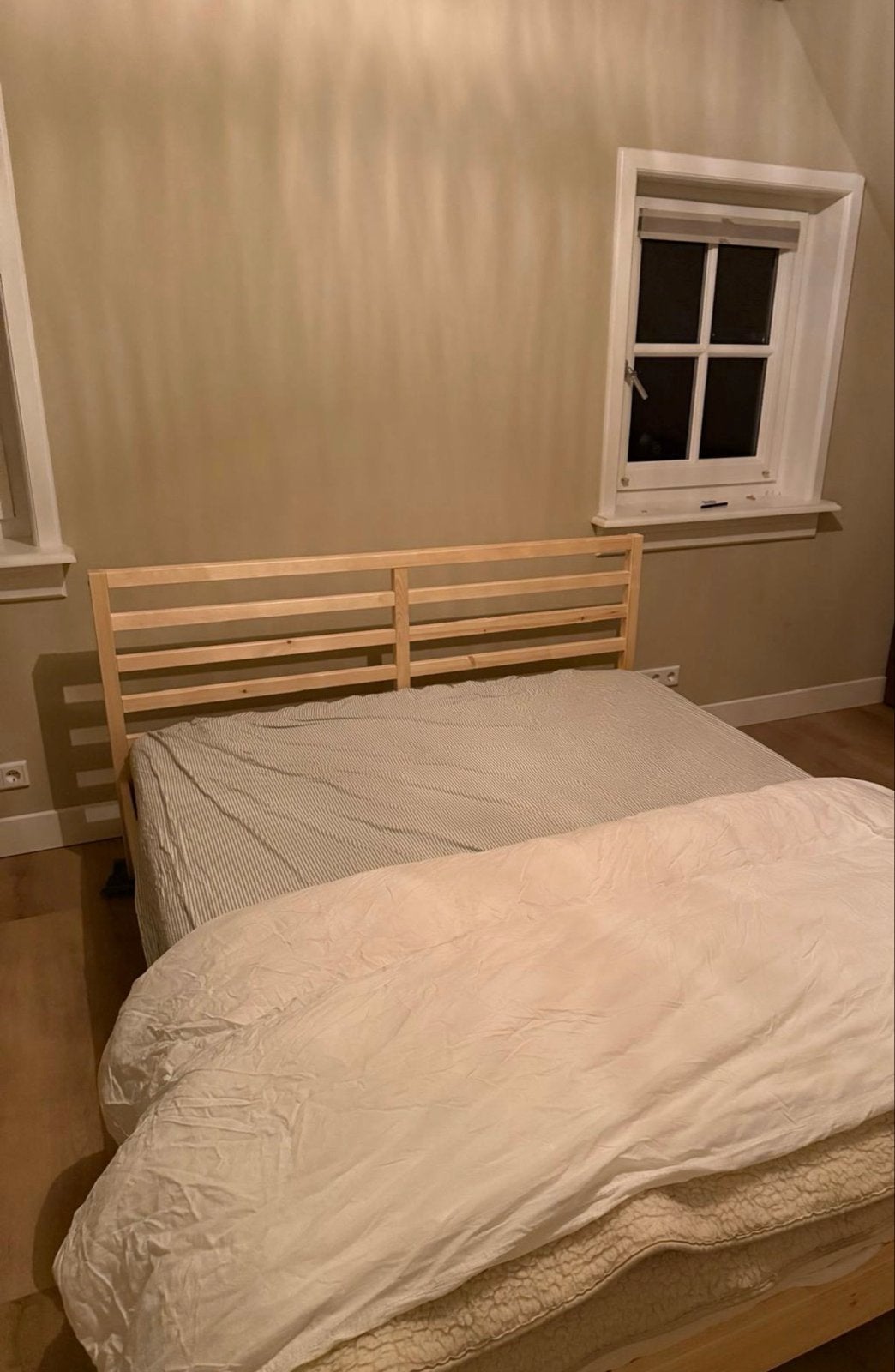 Ikea TARVA Bedframe 160x200 cm grenen/Luröy, Ophalen, Beige, Tweepersoons, Zo goed als nieuw