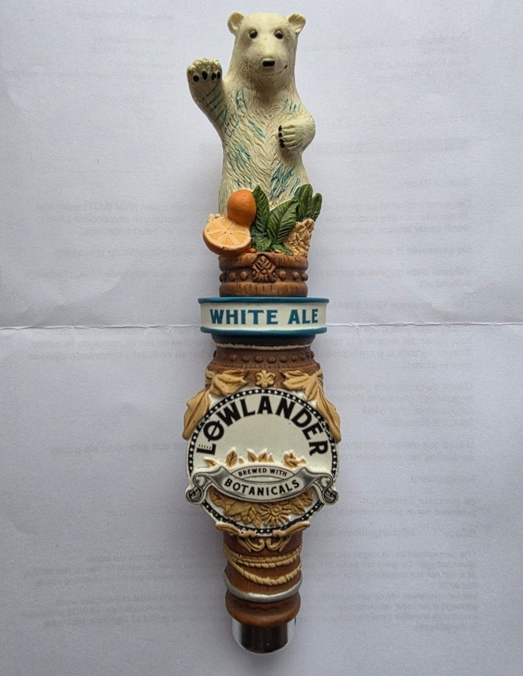 lowlander white ale taphendel, Verzamelen, Ophalen of Verzenden, Nieuw, Reclamebord, Plaat of Schild, Overige merken