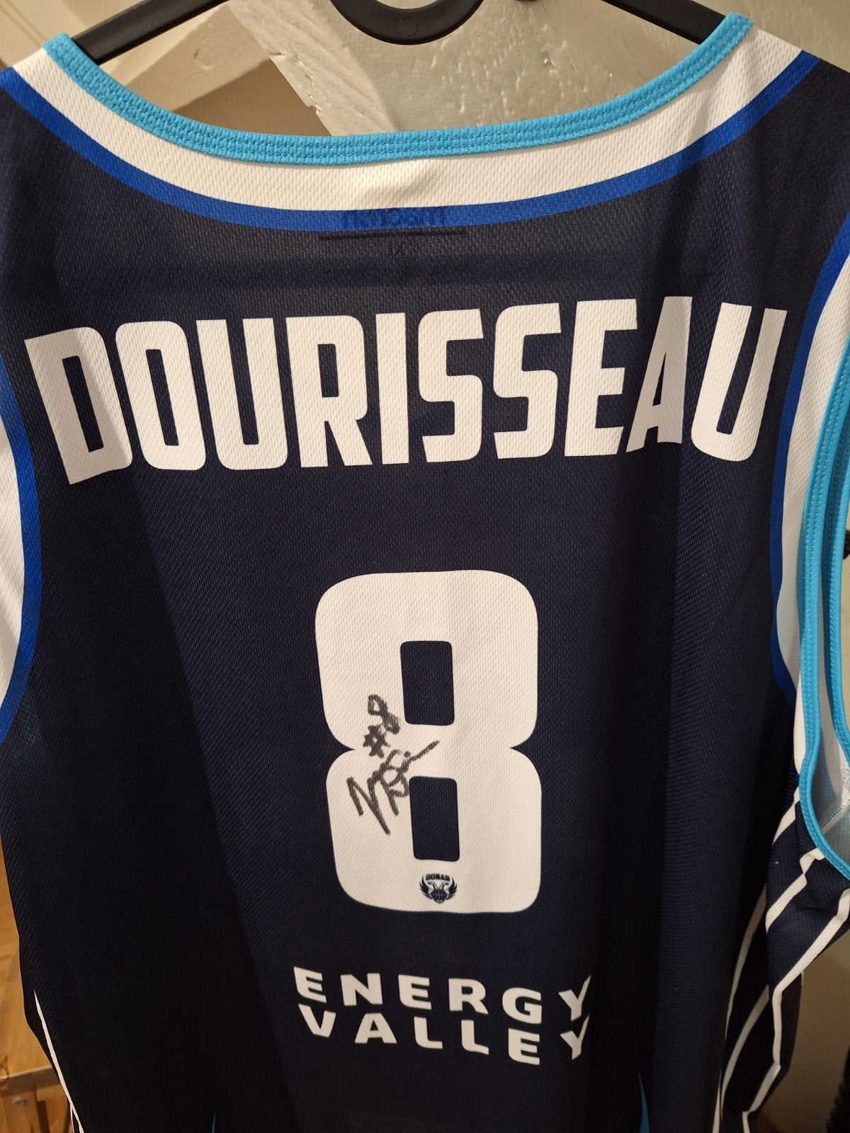 Gesigneerd Basketbalshirt Donar Groningen #8 Dourisseau, Ophalen of Verzenden, Gebruikt, Kleding