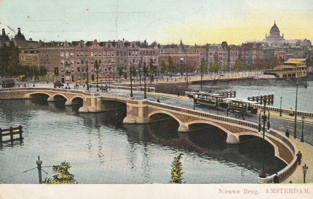 Amsterdam, Verzamelen, Ansichtkaarten | Nederland, Verzenden, Voor 1920, Gelopen, Noord-Holland