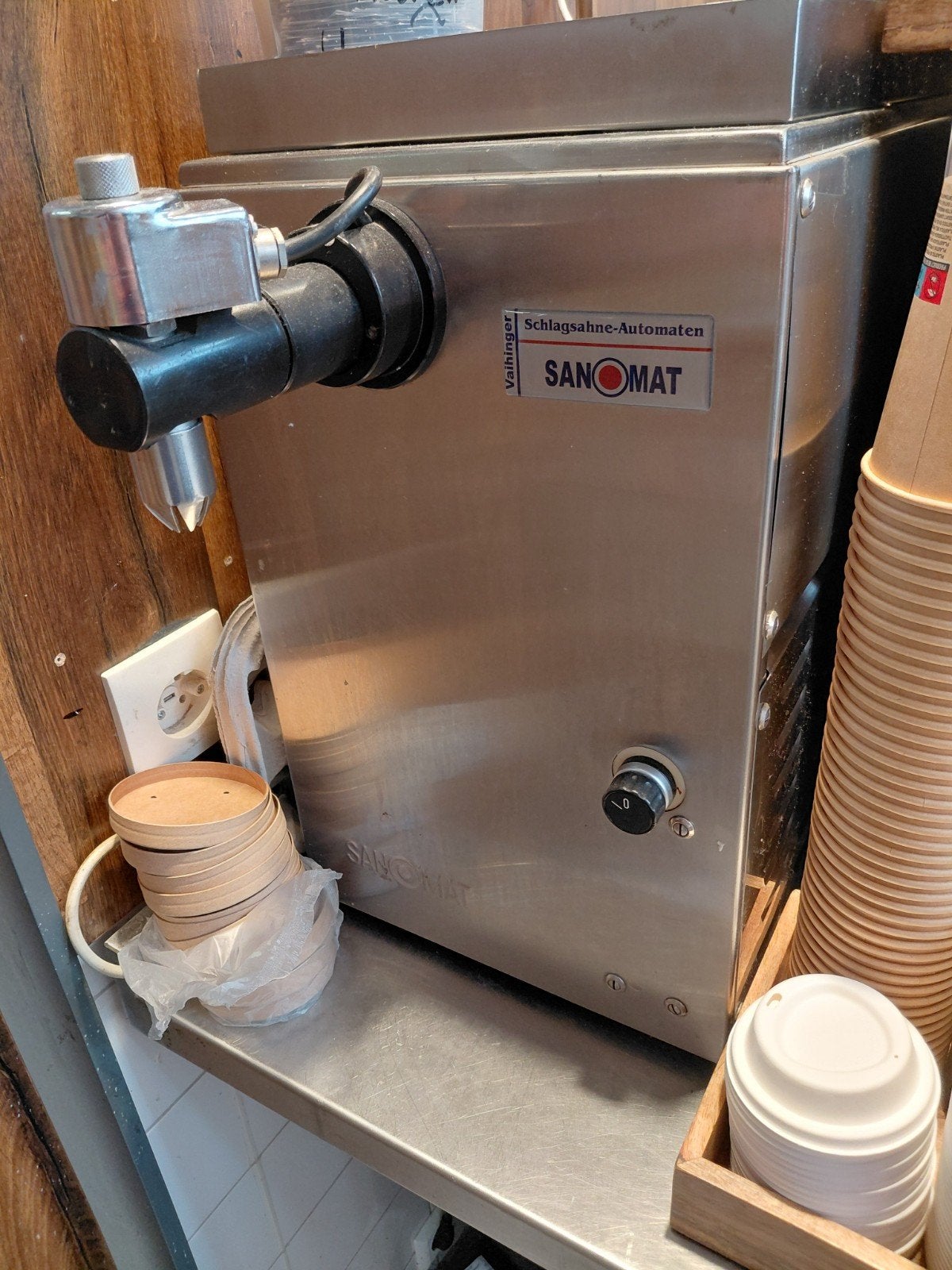 Sanomat slagroommachine - perfect voor horeca, Ophalen of Verzenden, Gebruikt, Overige typen