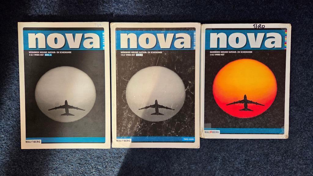 Nova nieuwe natuur en scheikunde =hand en 2 werkboeken= €10, Boeken, Ophalen of Verzenden, Zo goed als nieuw, VMBO, Natuurkunde
