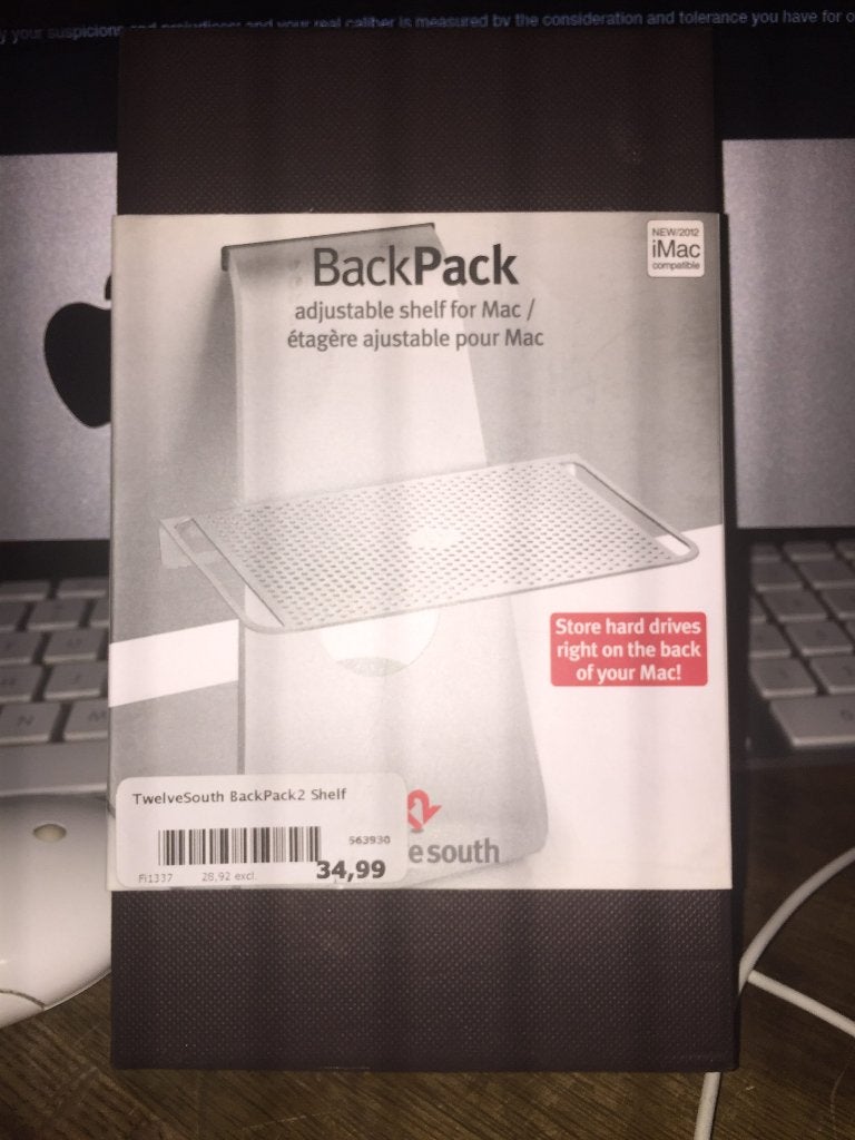 twelve south backpack shelf voor iMac, Ophalen of Verzenden, Zo goed als nieuw