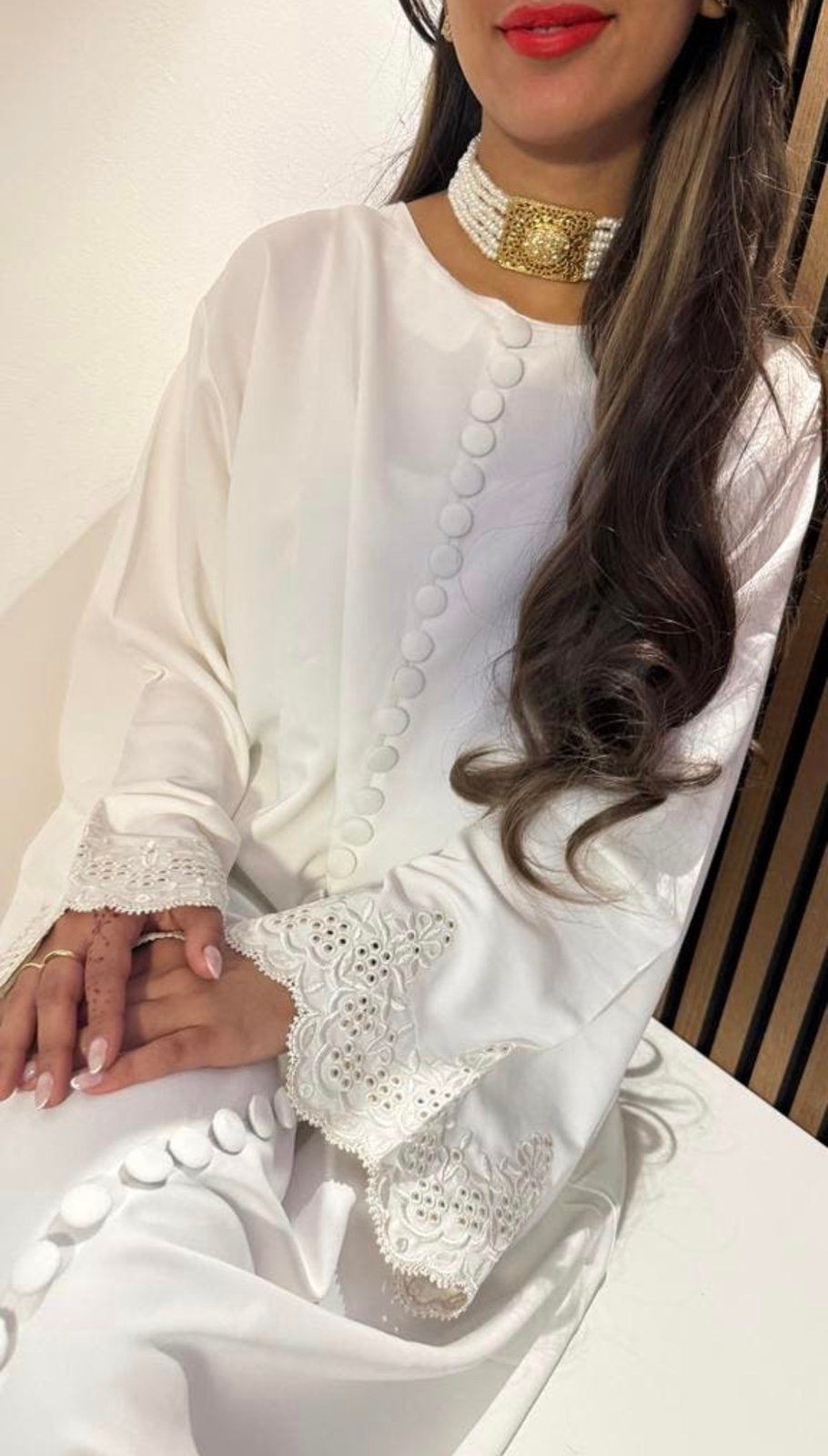 (Bridal) caftan nieuw, Ophalen of Verzenden, Nieuw, Wit, Overige typen