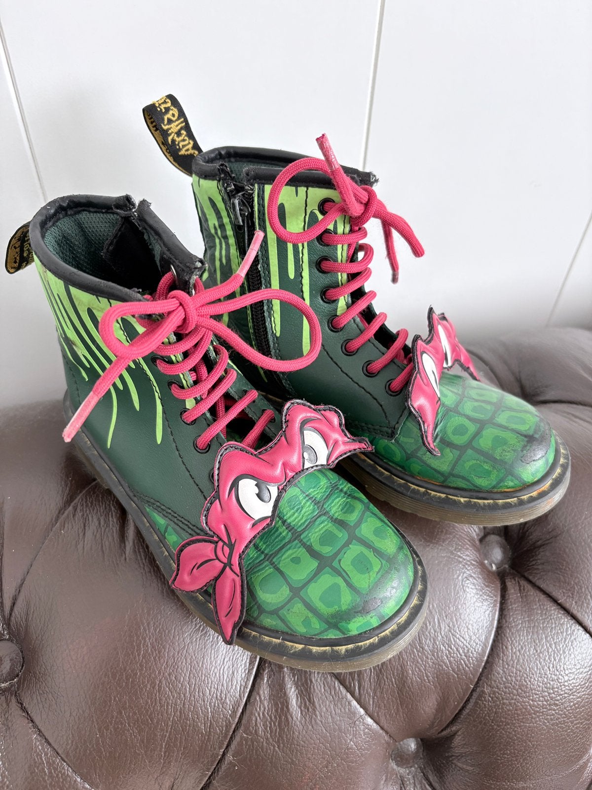 Dr. Martens boots, Ninja Turtles, limited edition, 30., Gebruikt, Jongen of Meisje, Schoenen, Ophalen of Verzenden