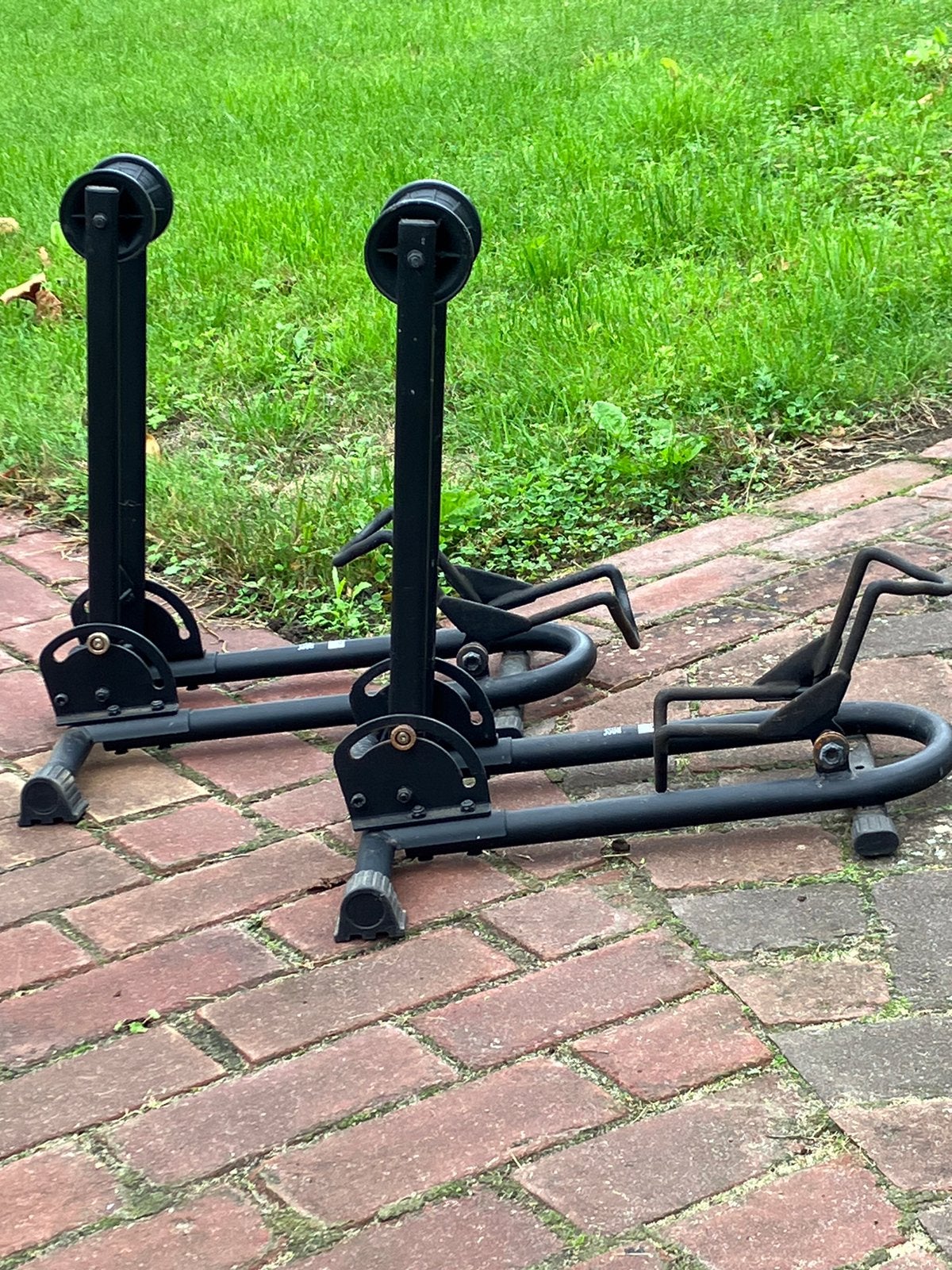 2 Rose standaards voor stabiel vervoer van fiets, Ophalen, Gebruikt