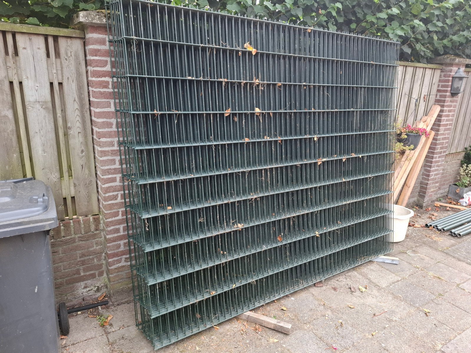 dubbel staafmatten, Ophalen, Gebruikt, IJzer, Dubbelstaafmat hekwerk