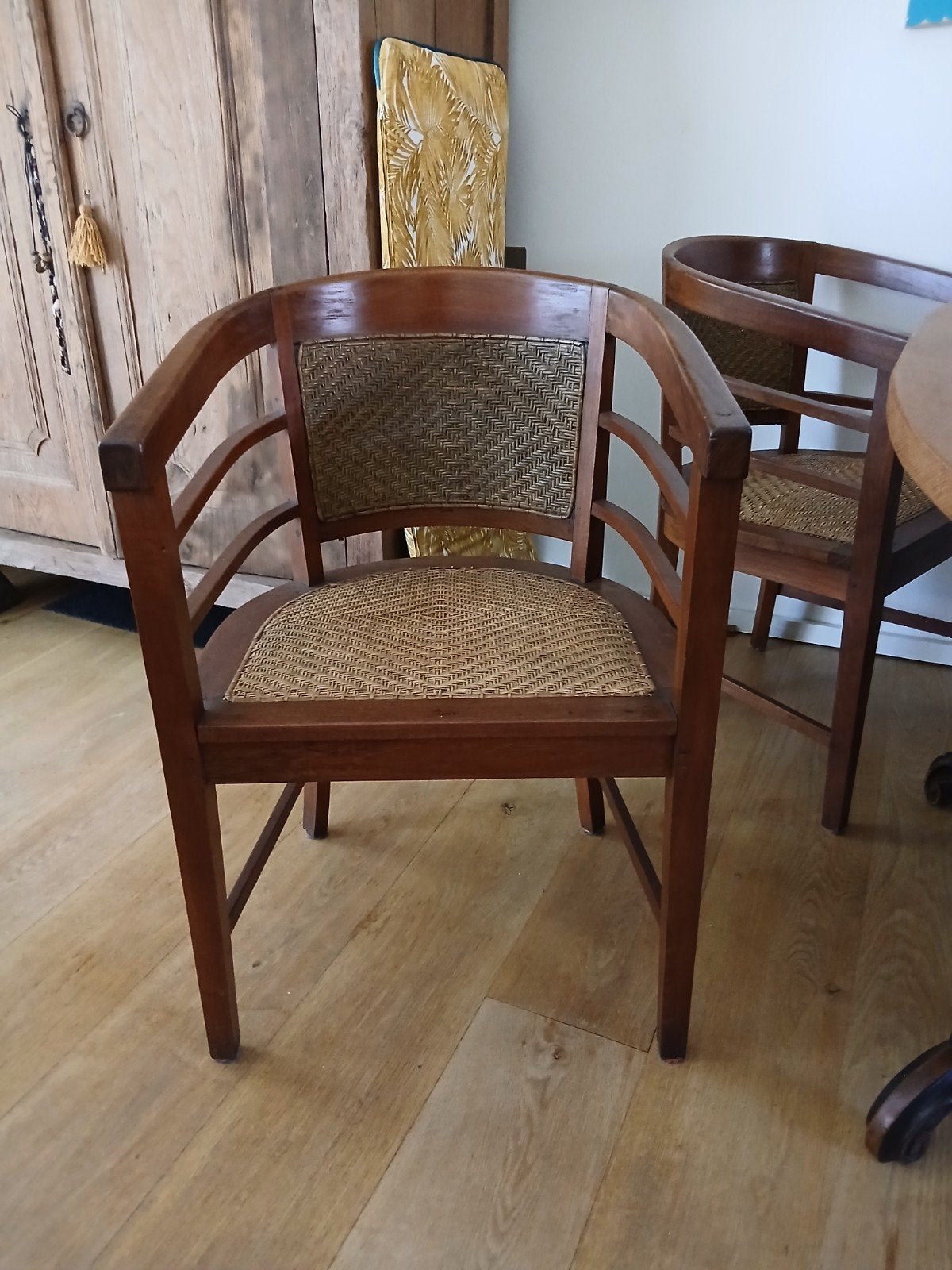 6 Teakhouten eetkamerstoelen, Ophalen