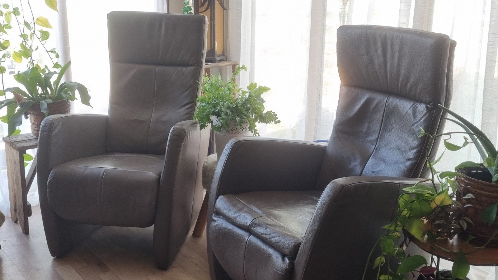 Relax fateuils leder, Ophalen, Gebruikt, 50 tot 75 cm