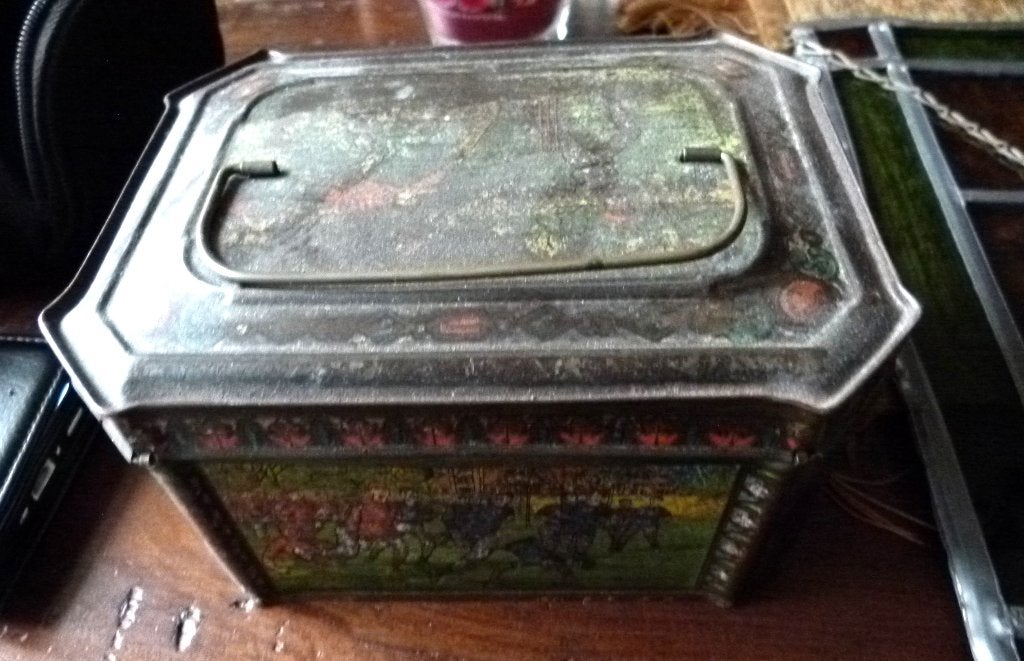 metalen trommel oud blik, Ophalen of Verzenden