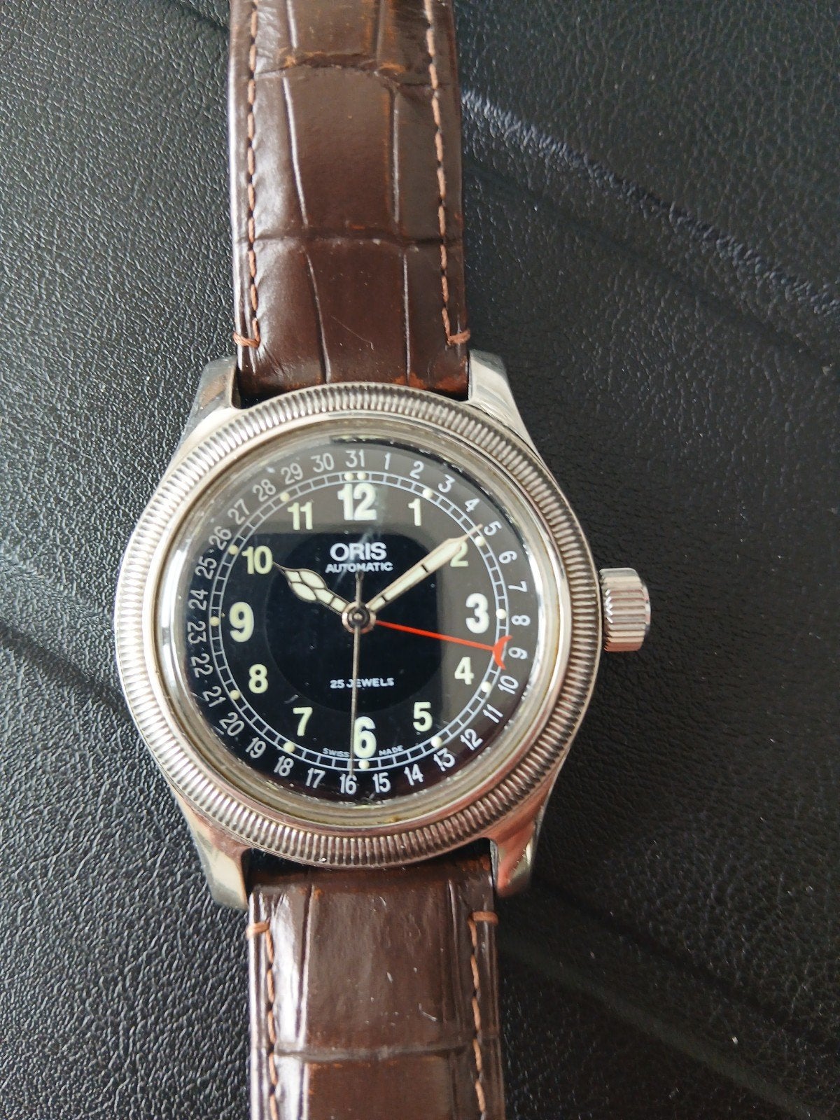 Oris Big Crown, Overige merken, Staal, Polshorloge, Ophalen of Verzenden