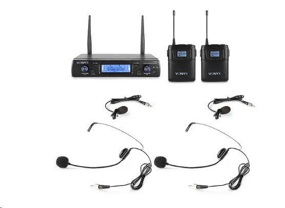 VONYX WM62B draadloze headset microfoons Zwart, Muziek en Instrumenten, Ophalen of Verzenden, Zo goed als nieuw, Overige typen