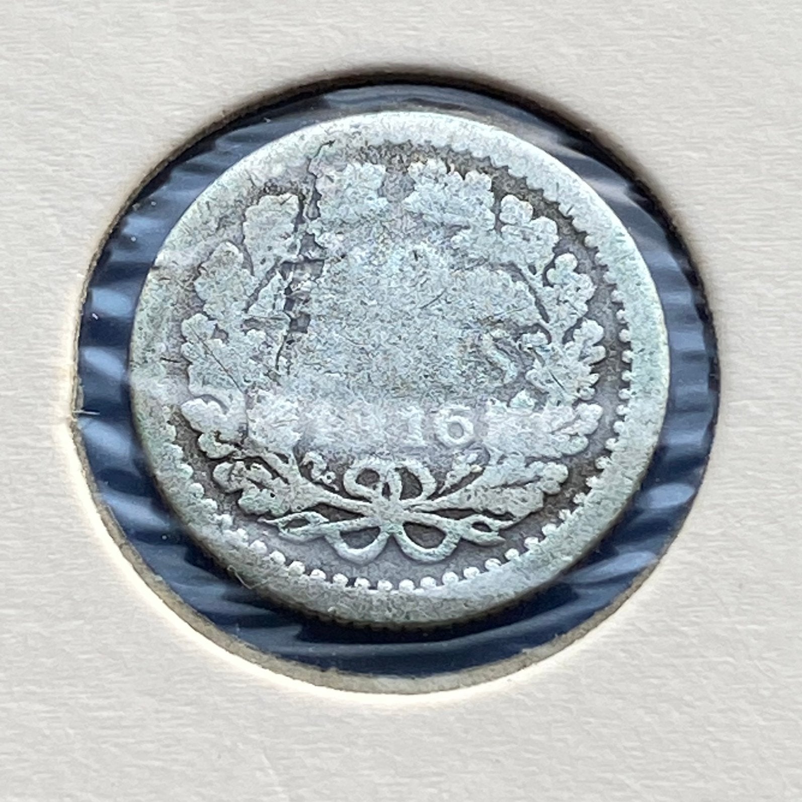 10 Cent / zilveren dubbeltje uit 1916 van Wilhelmina, Verzenden, Zilver, 10 cent, Koningin Wilhelmina