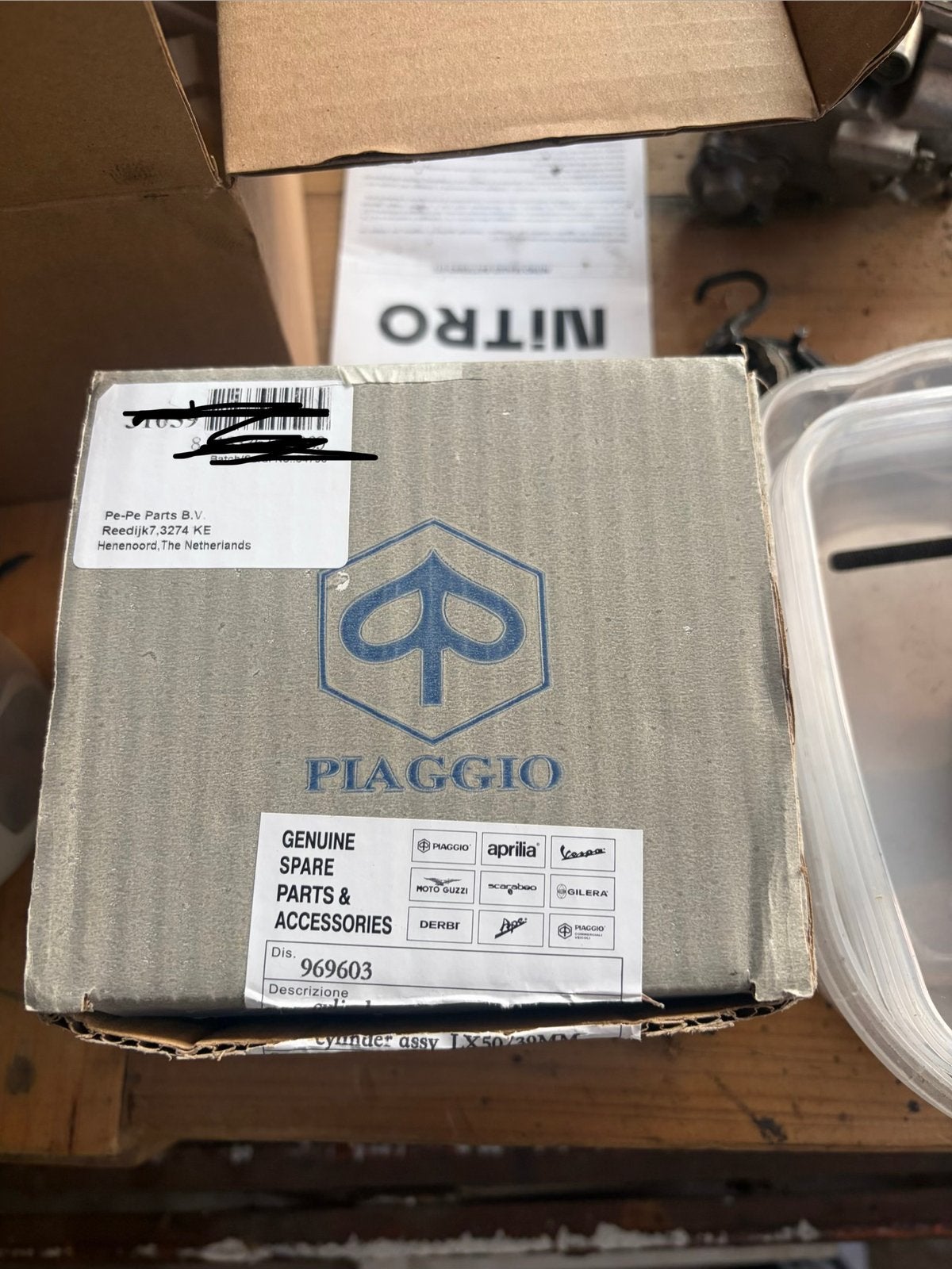 Origineel 50cc Cilinderkit Vespa/Piaggio - Nieuw, Ophalen of Verzenden, Nieuw, Cilinder, Piaggio