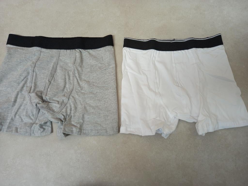 Nieuw! Onderbroeken boxers wit en grijs, Ophalen of Verzenden, Nieuw, Jongen, Nacht- of Onderkleding
