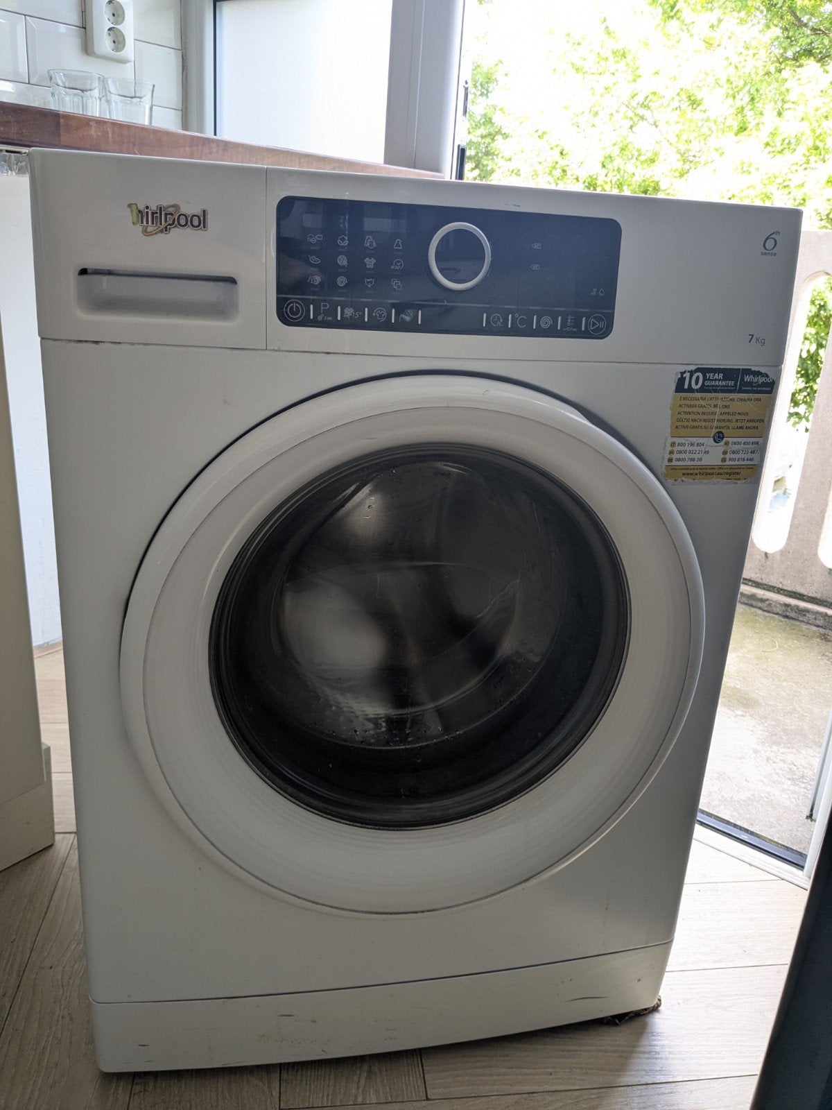 Whirlpool FSCR70410 Wasmachine - 7kg, Voorlader, Ophalen, Gebruikt, Minder dan 85 cm, Handwasprogramma