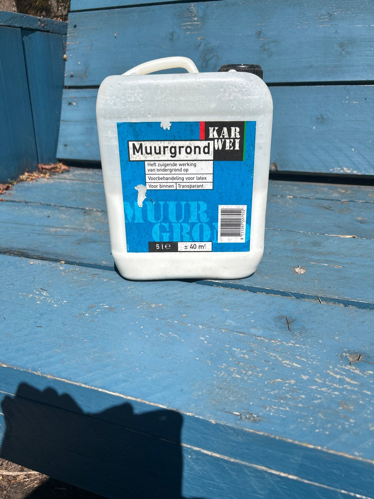 KARWEI Muurgrond - Transparant - ca. halfvol, Gebruikt, Overige kleuren, Ophalen of Verzenden, Verf