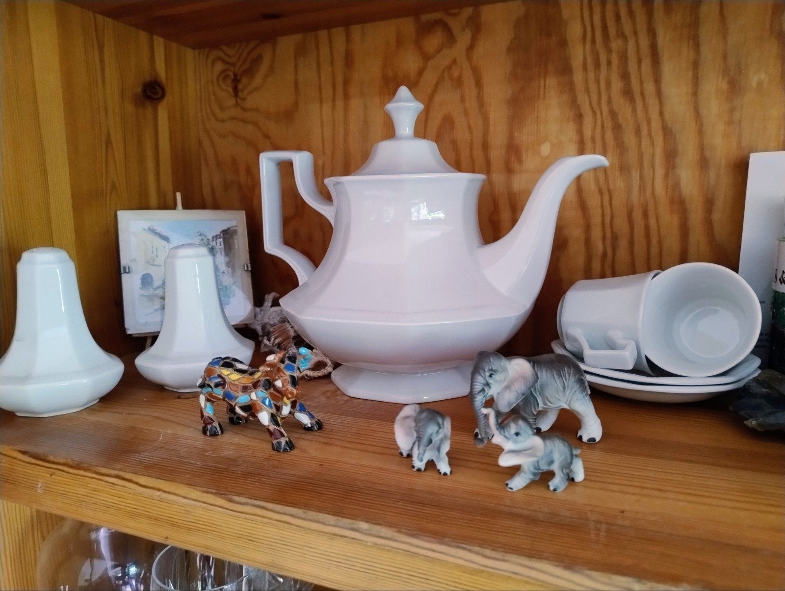Vintage porseleinen theepot, Made in England, Ophalen