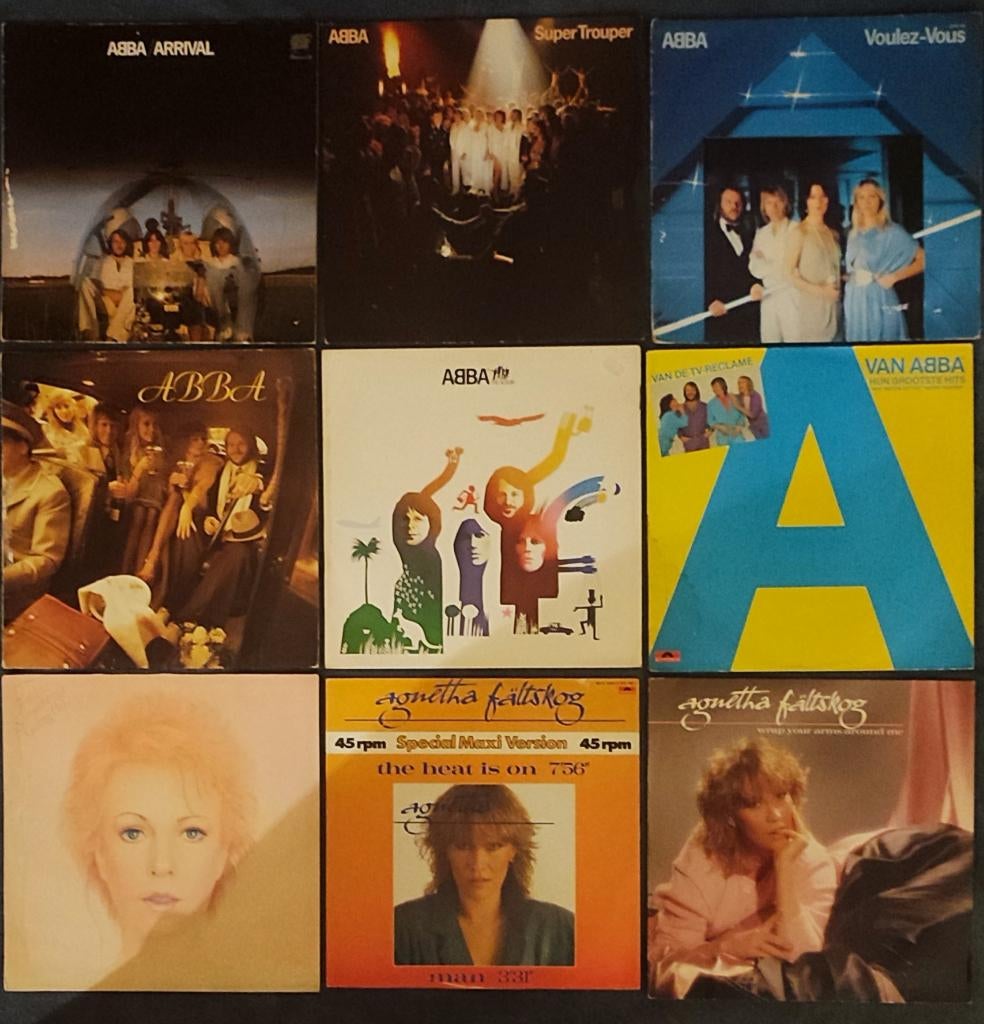 ABBA - VINYL - 9 X, Ophalen of Verzenden, 1970 - 1979, Gebruikt, 12 inch