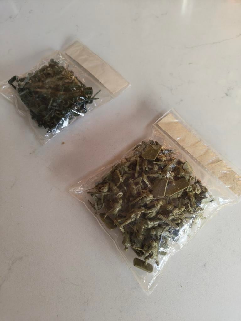 Vintage speelgoedsoldaatjes: 50x Australië, 40x SS Duitsland, Ophalen of Verzenden, Gebruikt