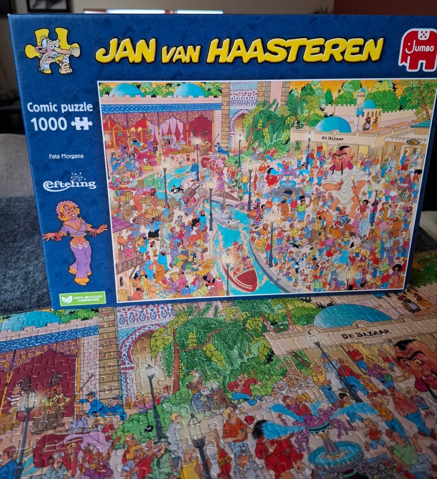 Jan van Haasteren De Efteling Fata Morgana 1000 stuks, Ophalen of Verzenden, 500 t/m 1500 stukjes, Zo goed als nieuw, Legpuzzel